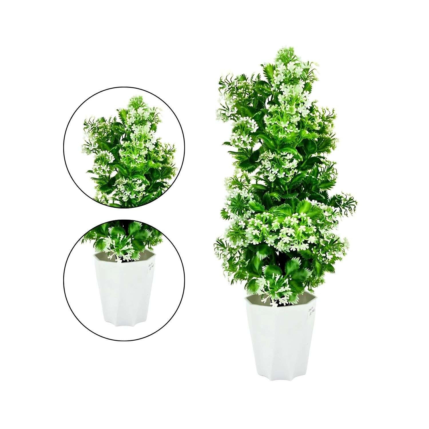 Artificial Plants with Pot Showcase Decoration Plants Flowers | Fake Plant | Artificial Plants for Home Decor Office Gifting Plants Decorative Potted Plants (RV-AP25) - Image 2